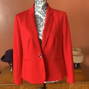 Laura Petites Red Stretch Blazer NWOT